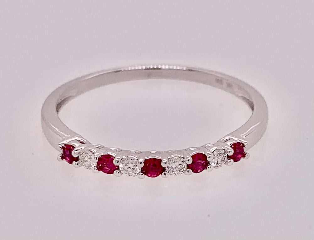 14K Ruby & Diamond Band