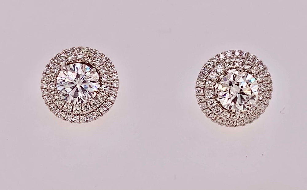 18K Gold Diamond Earrings Jackets