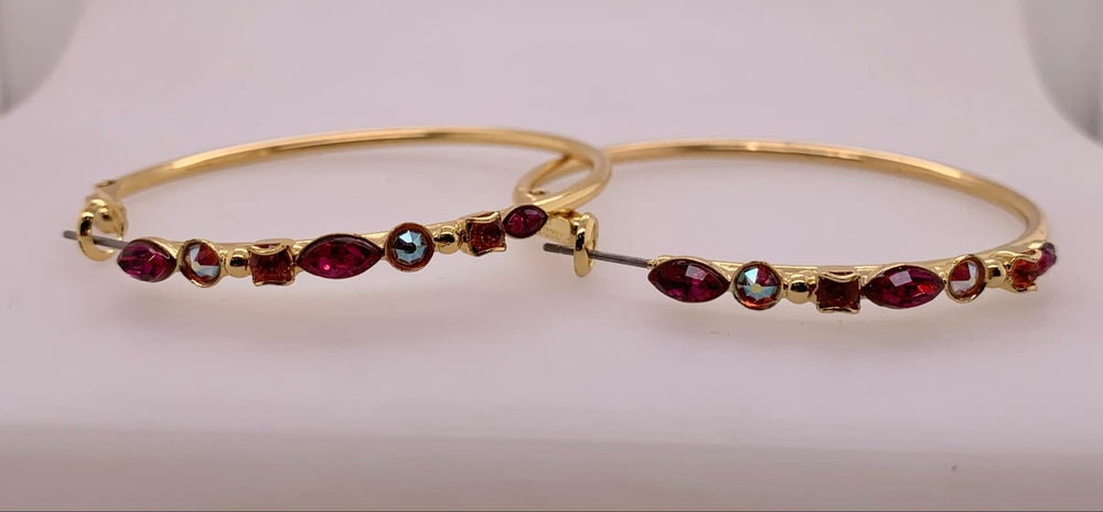 Mixed Media Hoop Earrings
