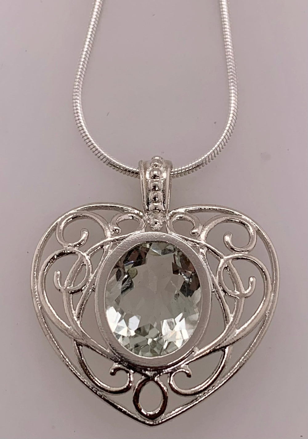 Sterling Filigree Heart Pendant