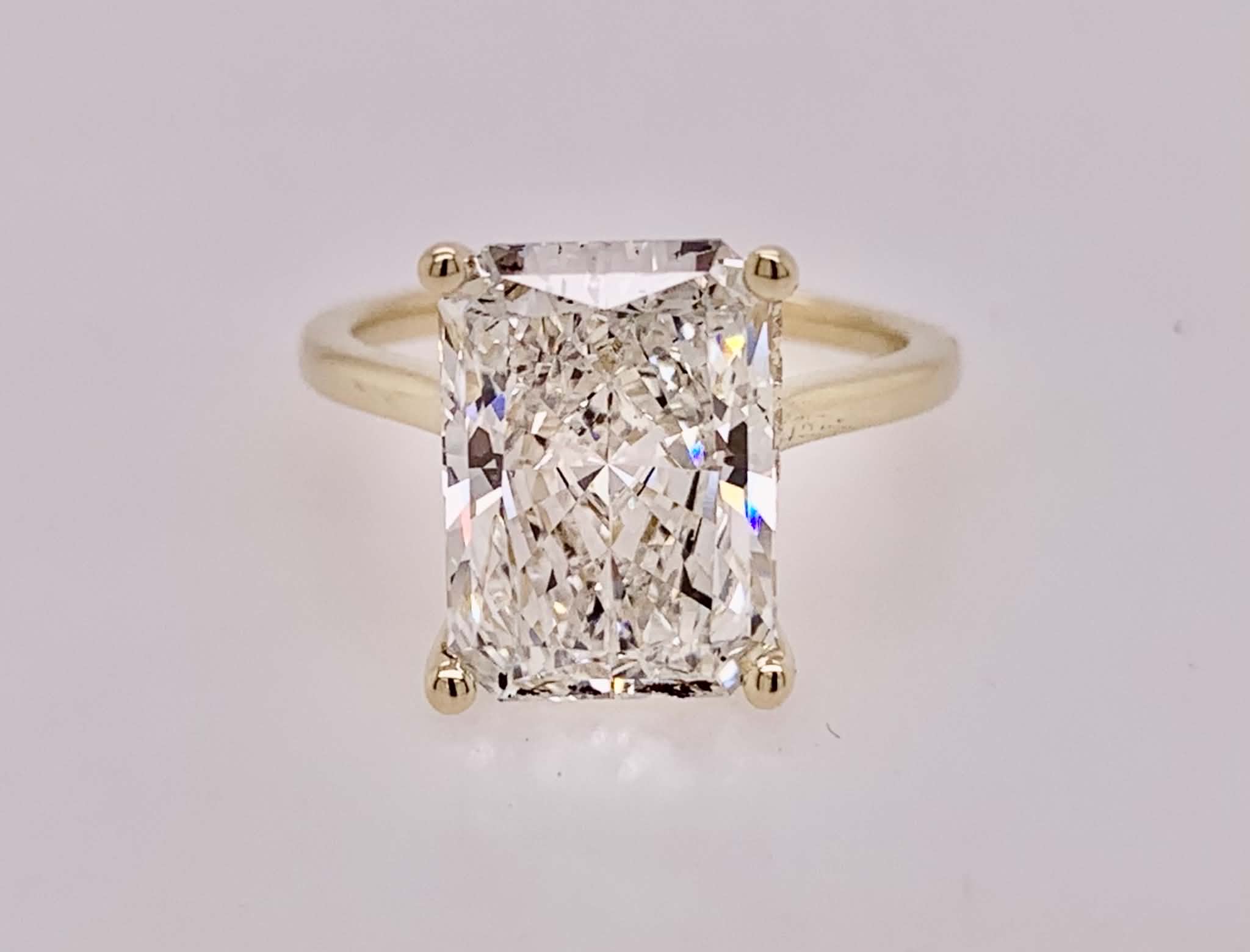 14K Solitaire LAB Diamond Ring
