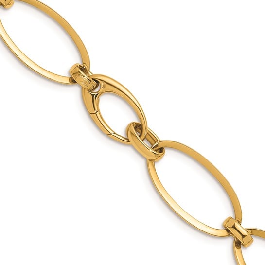 14K Gold Oval Link Necklace