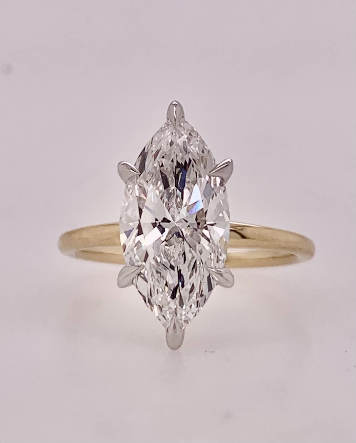 14K LAB Diamond Engagement Ring