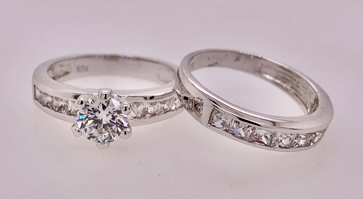 Sterling Silver CZ Wedding Set (Copy)