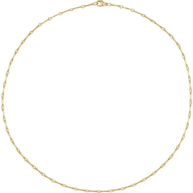 14K Yellow Gold-Filled Bar Link Chain