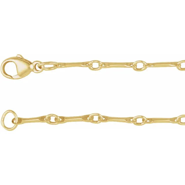 14K Yellow Gold-Filled Bar Link Bracelet