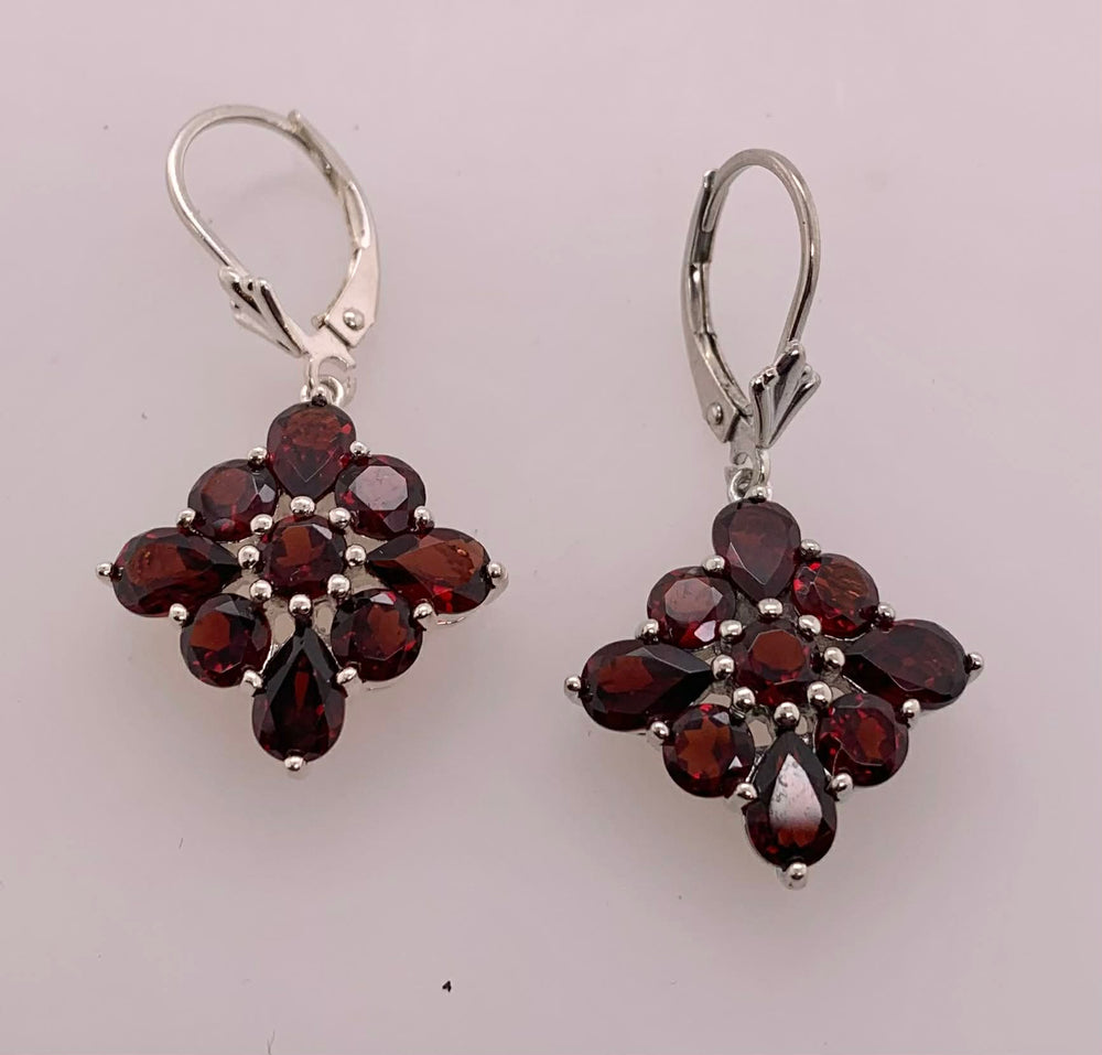 Sterling Garnet Earrings