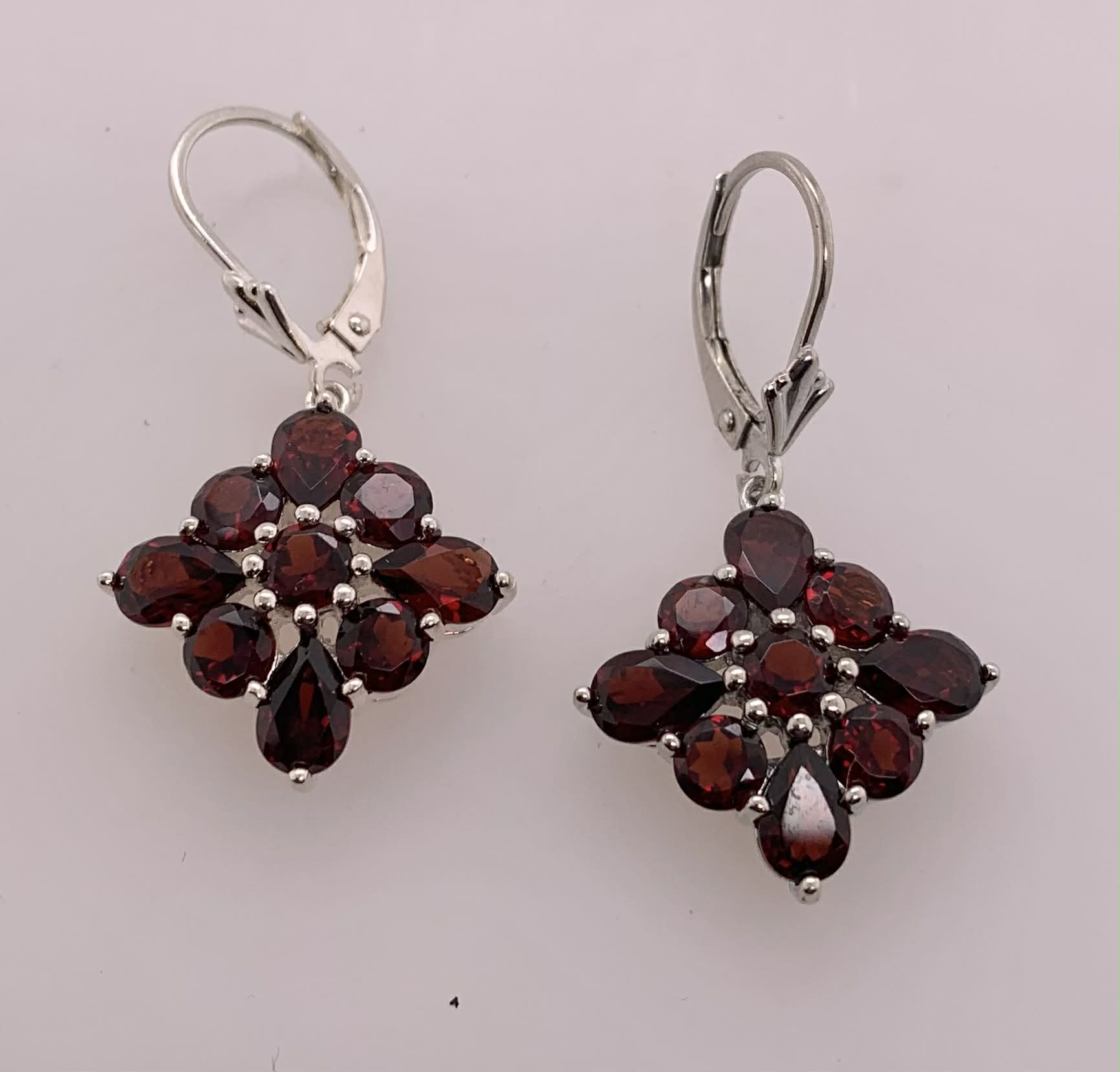 Sterling Garnet Earrings