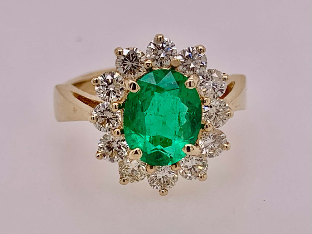 Estate Emerald & Diamond Ring