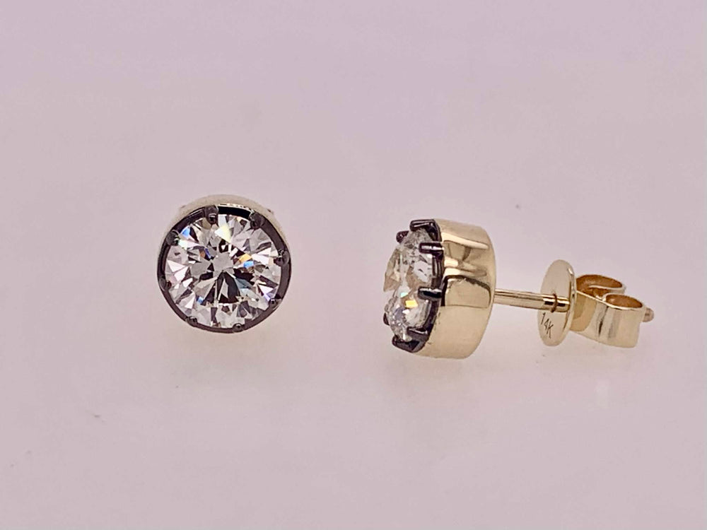 14K LAB Diamond Stud Earrings