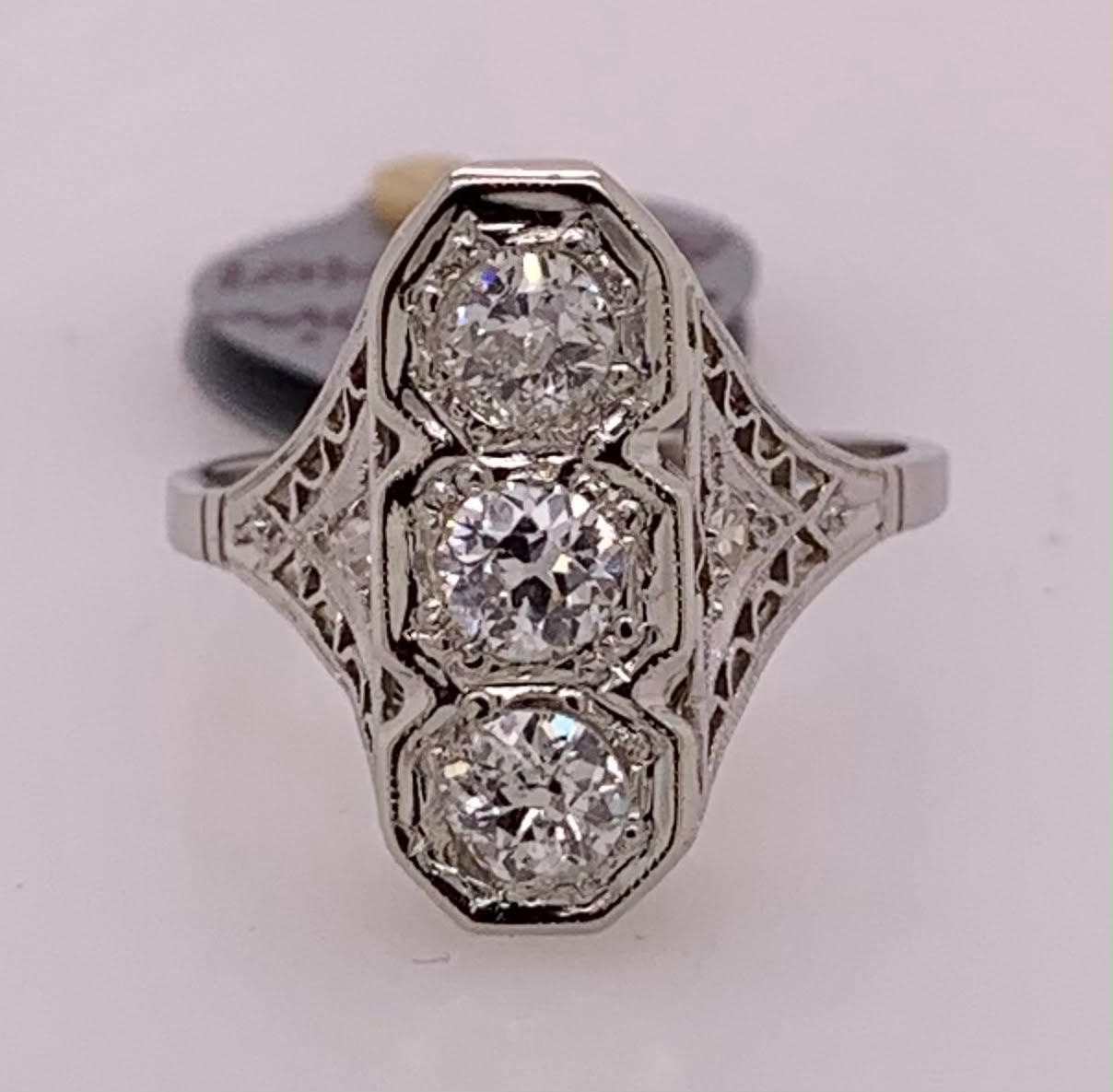 Estate Platinum Art Deco Diamond Ring