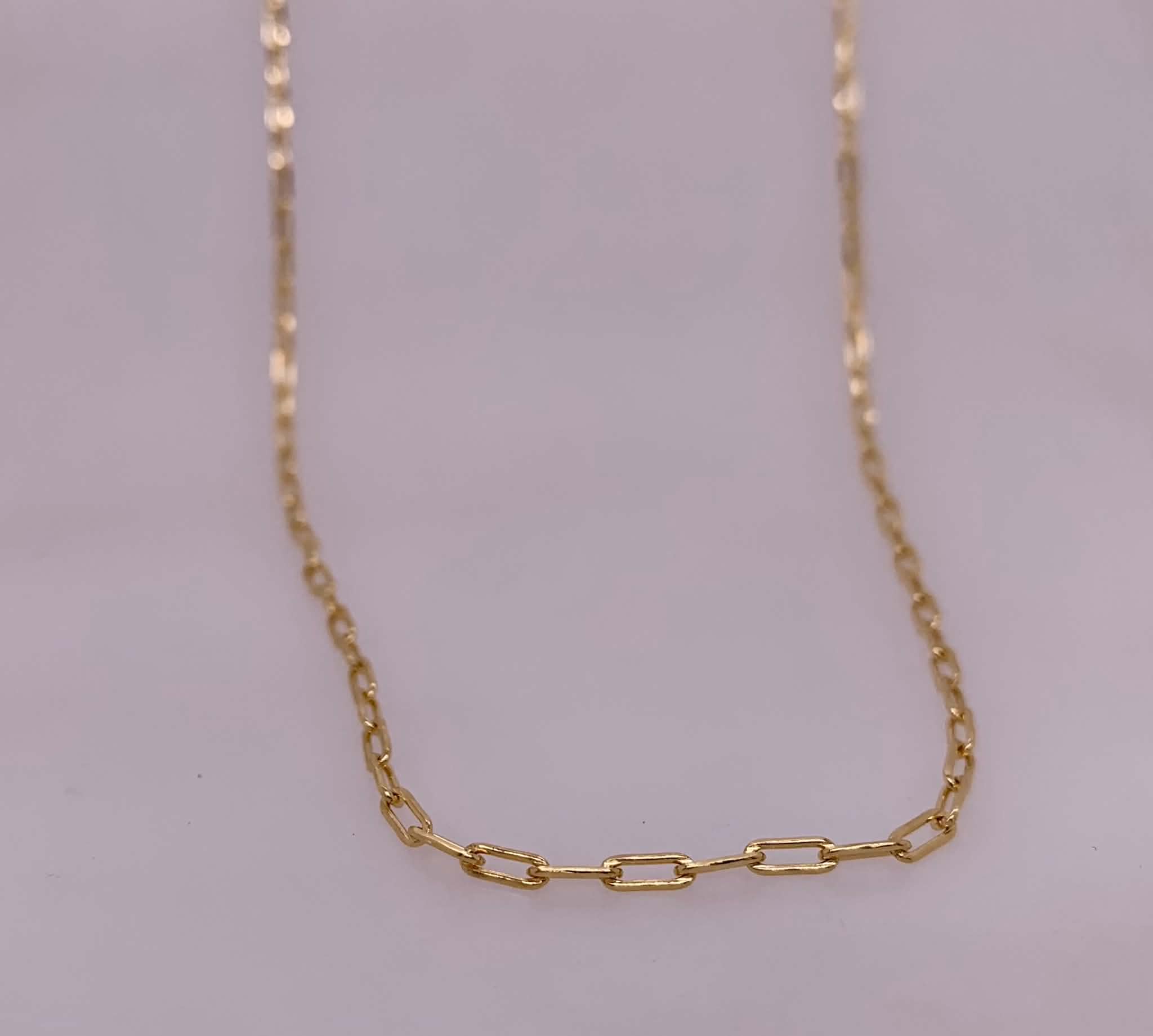 Gold Filled Paperclip Chain Necklace