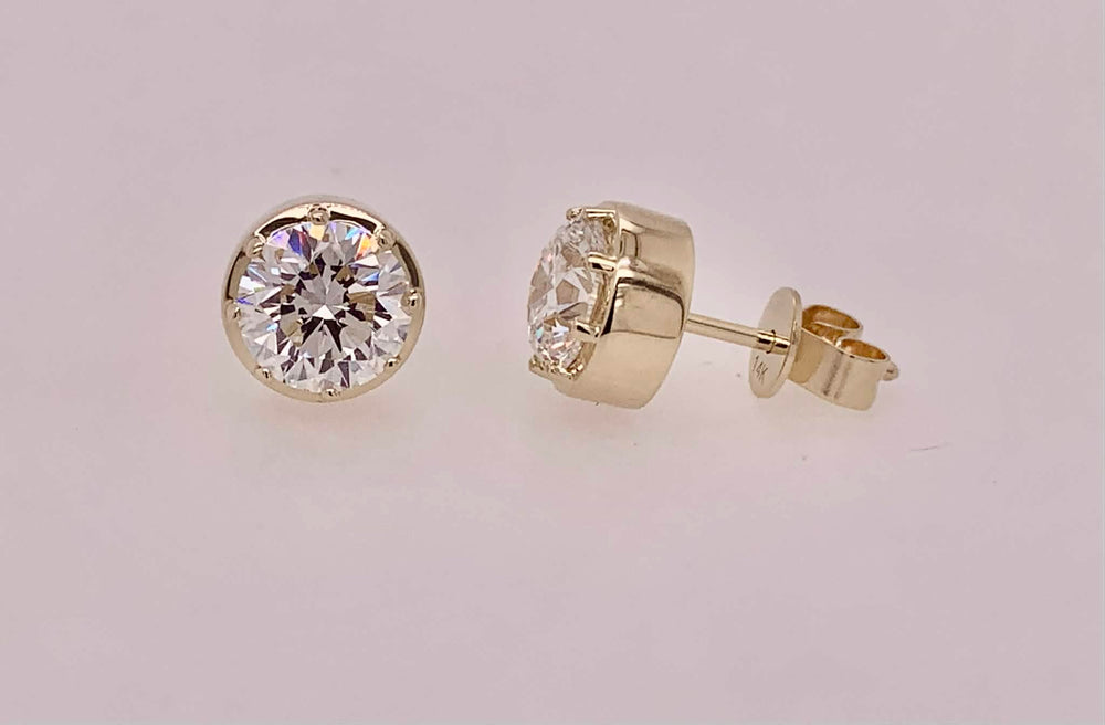 14K LAB Diamond Stud Earrings