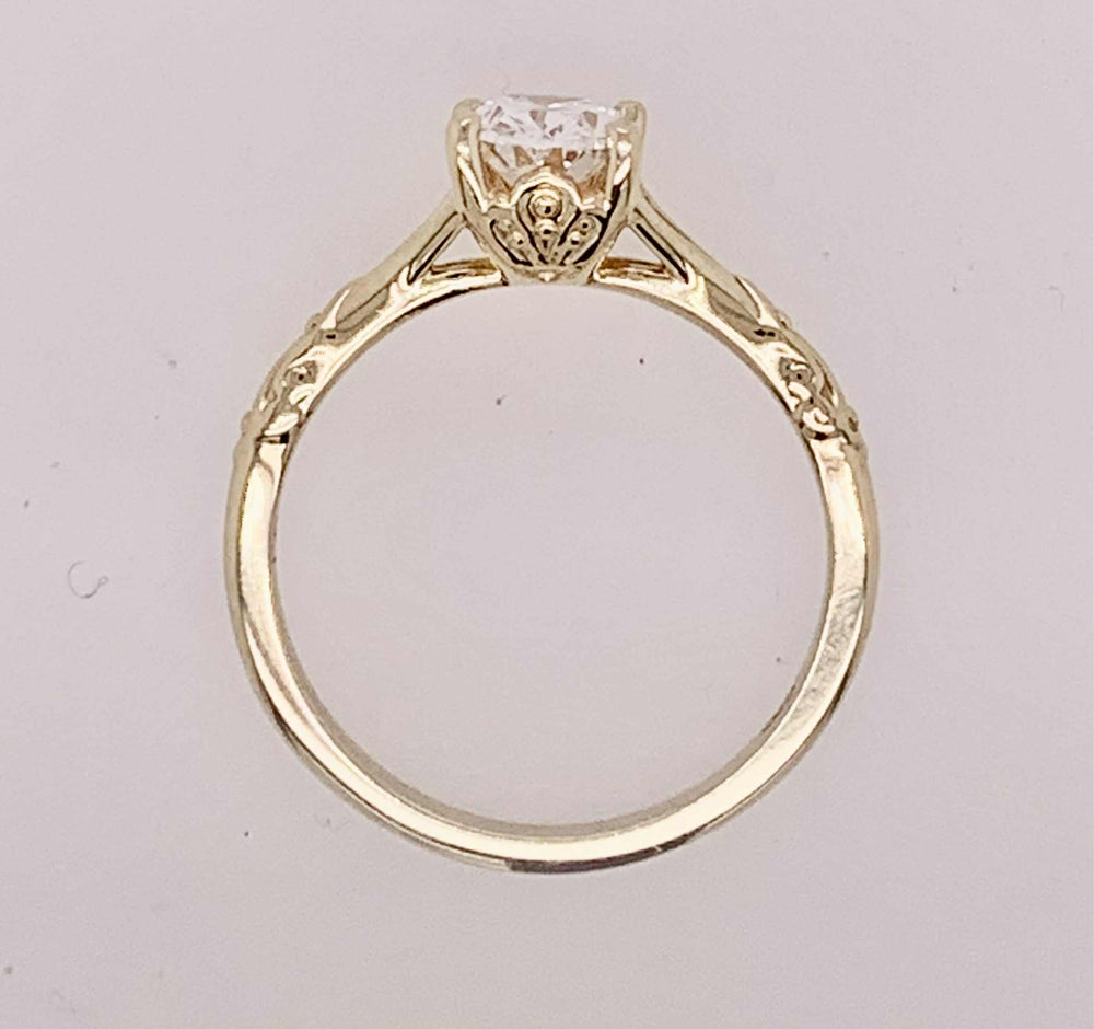 14K Lab Solitaire Ring