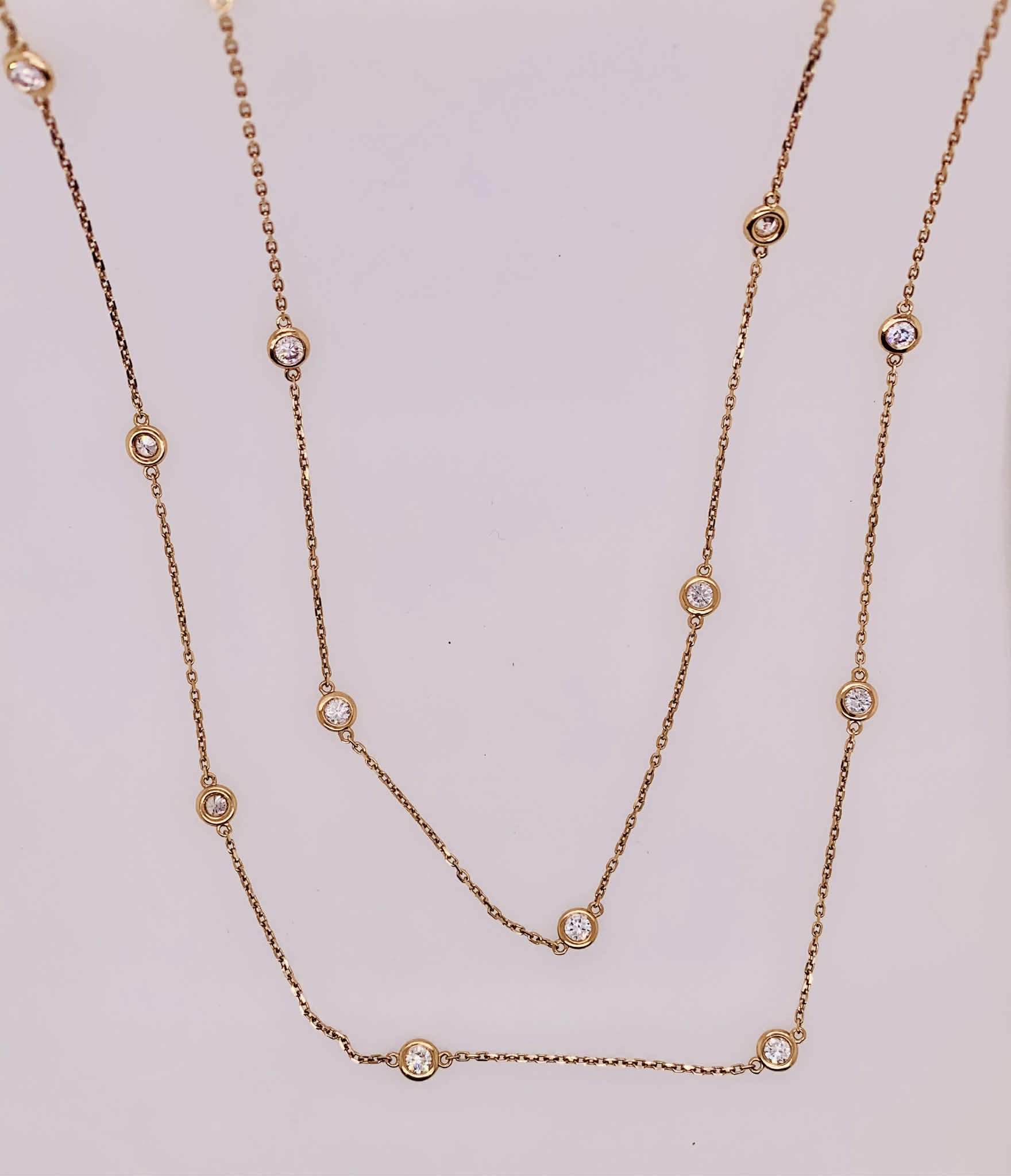 18K Diamonds by the Yard Necklace