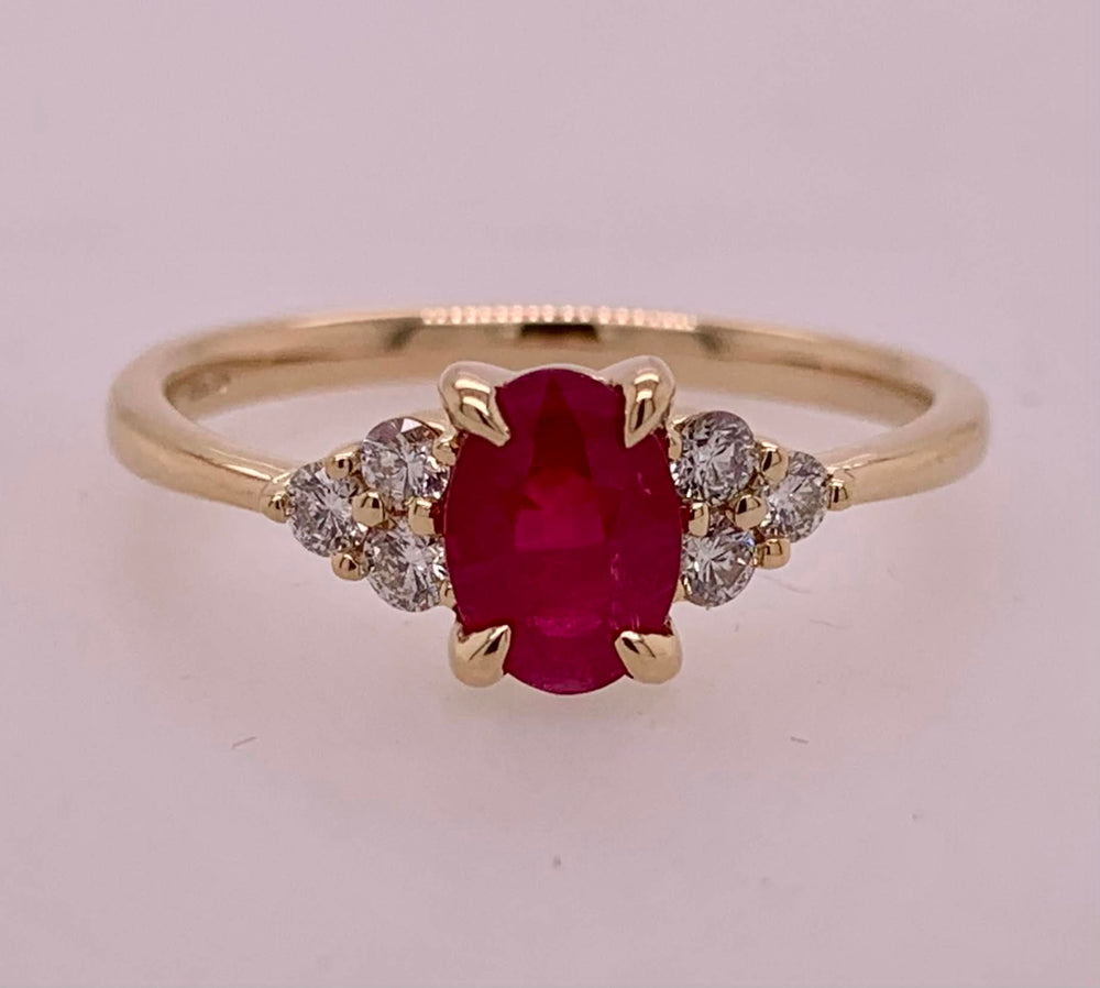 14K Ruby & Diamond Ring