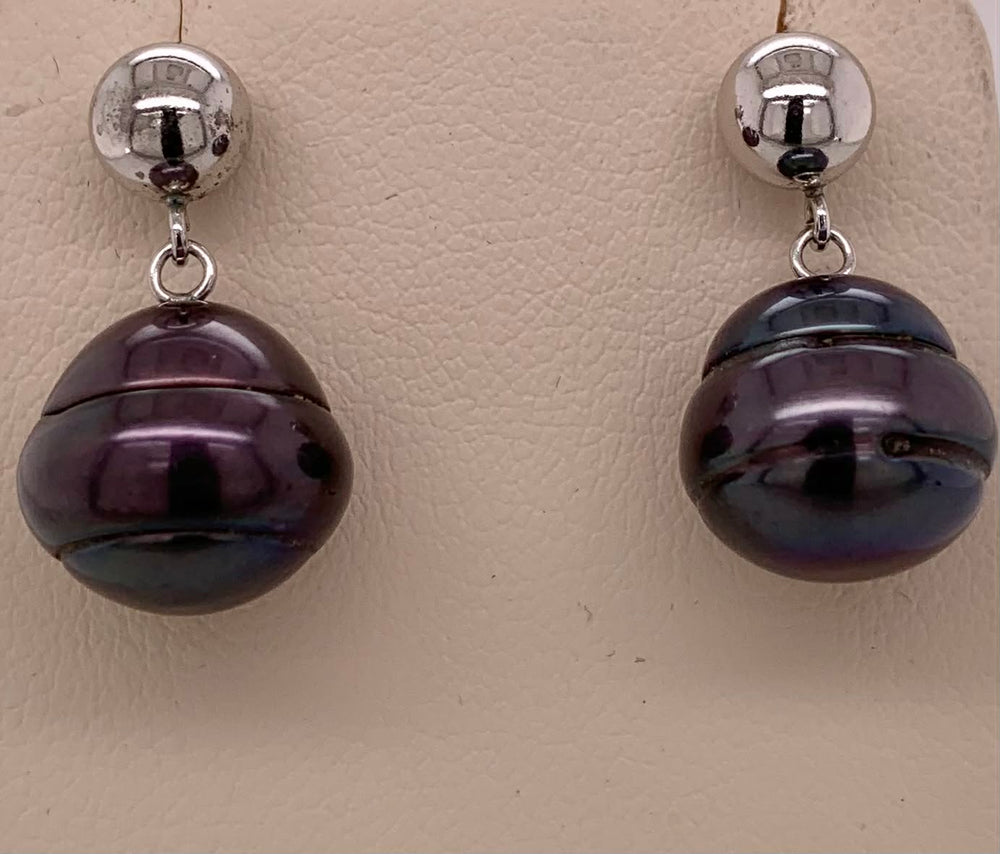 Freshwater Black Pearl Earrings