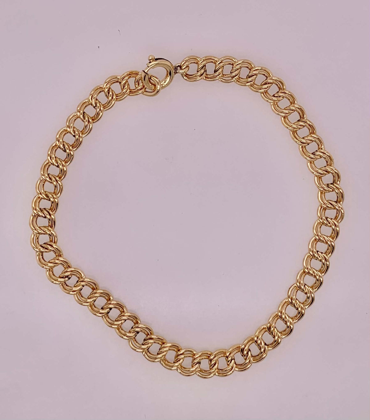 Gold Filled Double Link Charm Bracelet
