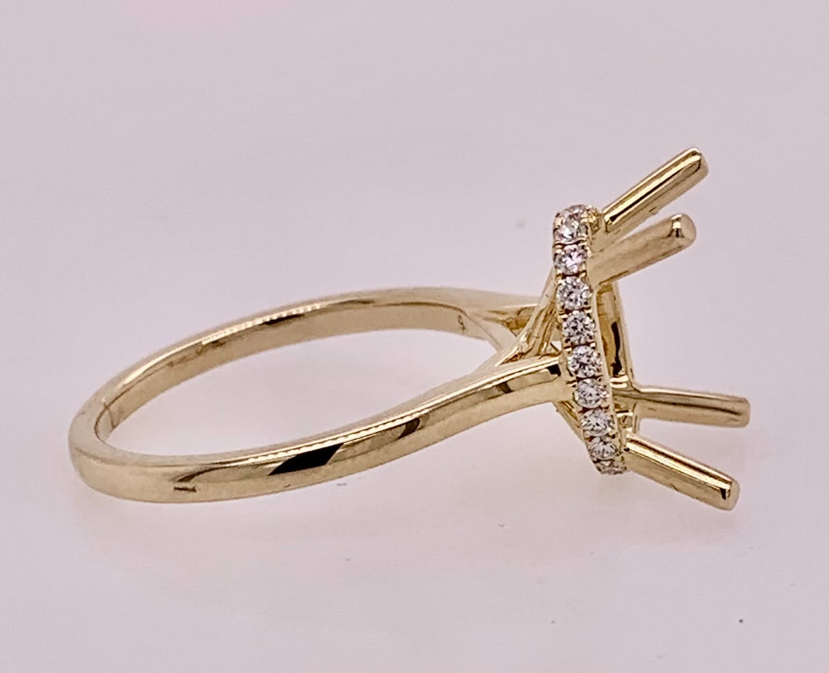 14K Diamond Semi-Mount