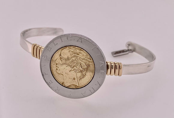 Sterling Cuff with Coin