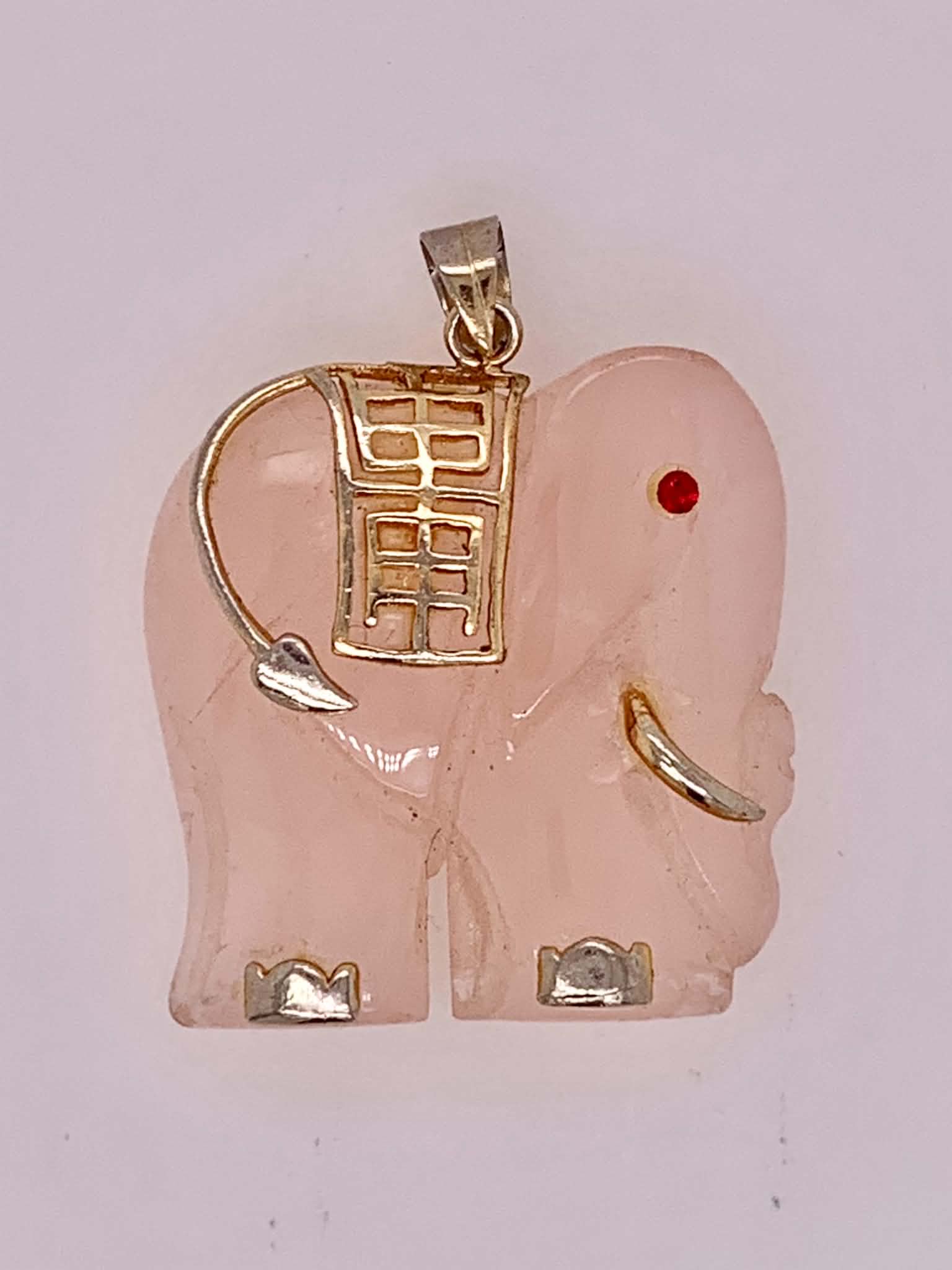 Vintage Rose Quartz Pendant
