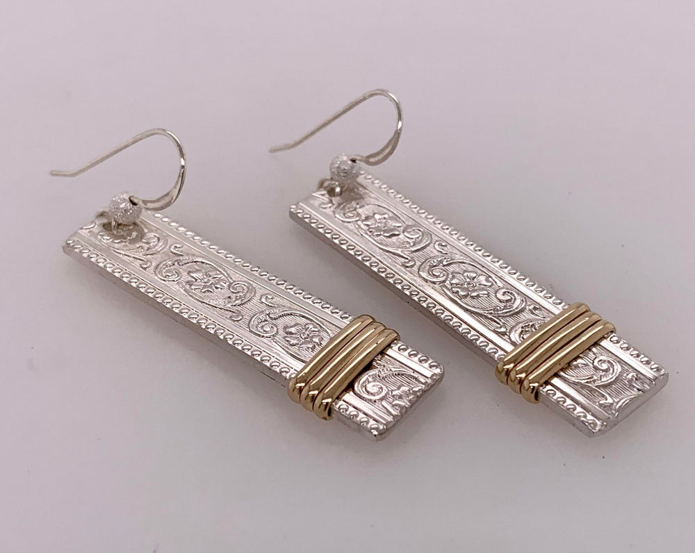 John Cauley Original Sterling Silver Bar Earrings