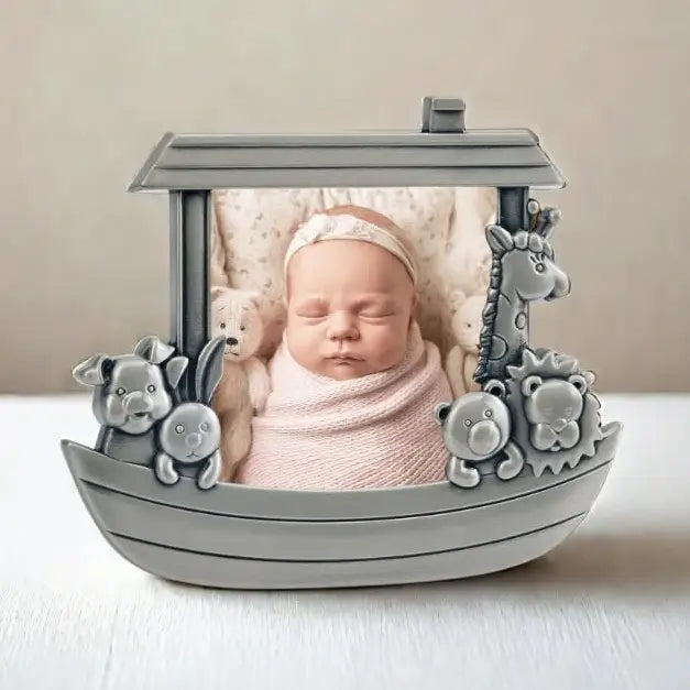 Noah's Ark Themed Pewter Photo Frame