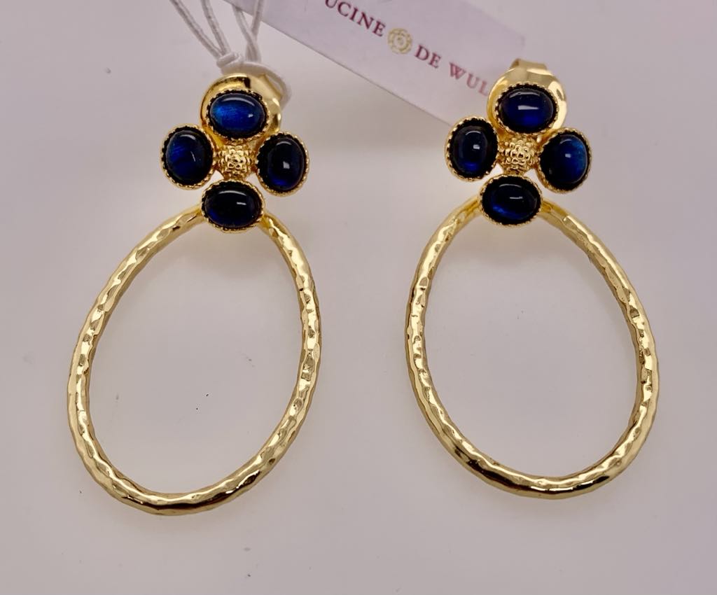 Berry Clover Teardrop Earrings