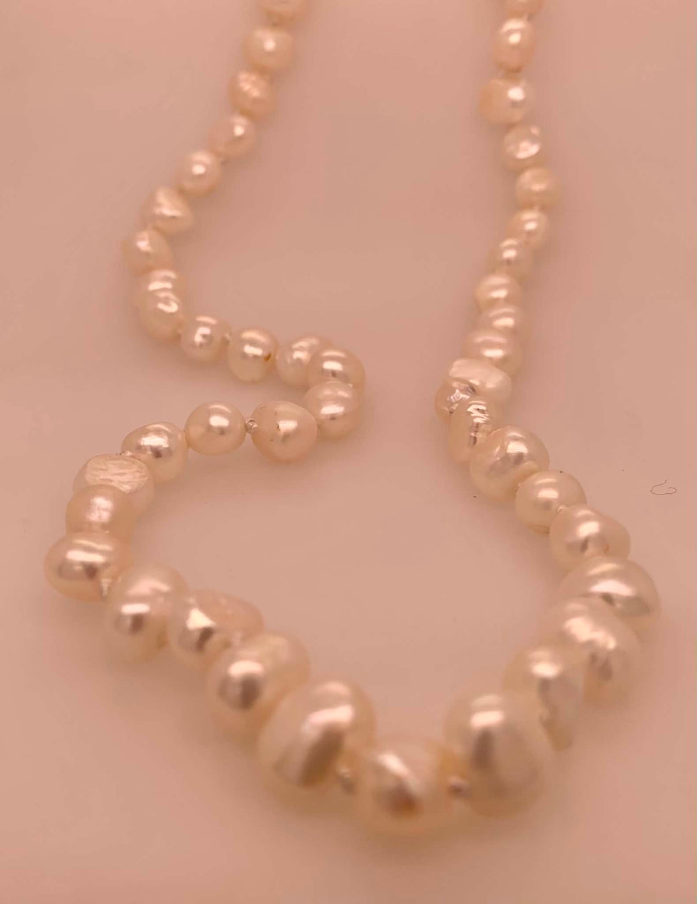 Sterling Baroque Freshwater Cultured Pearl Necklace
