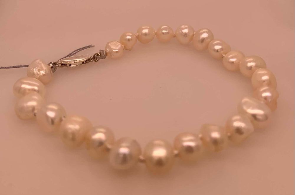 Sterling Baroque Freshwater Cultured Pearl Bracelet