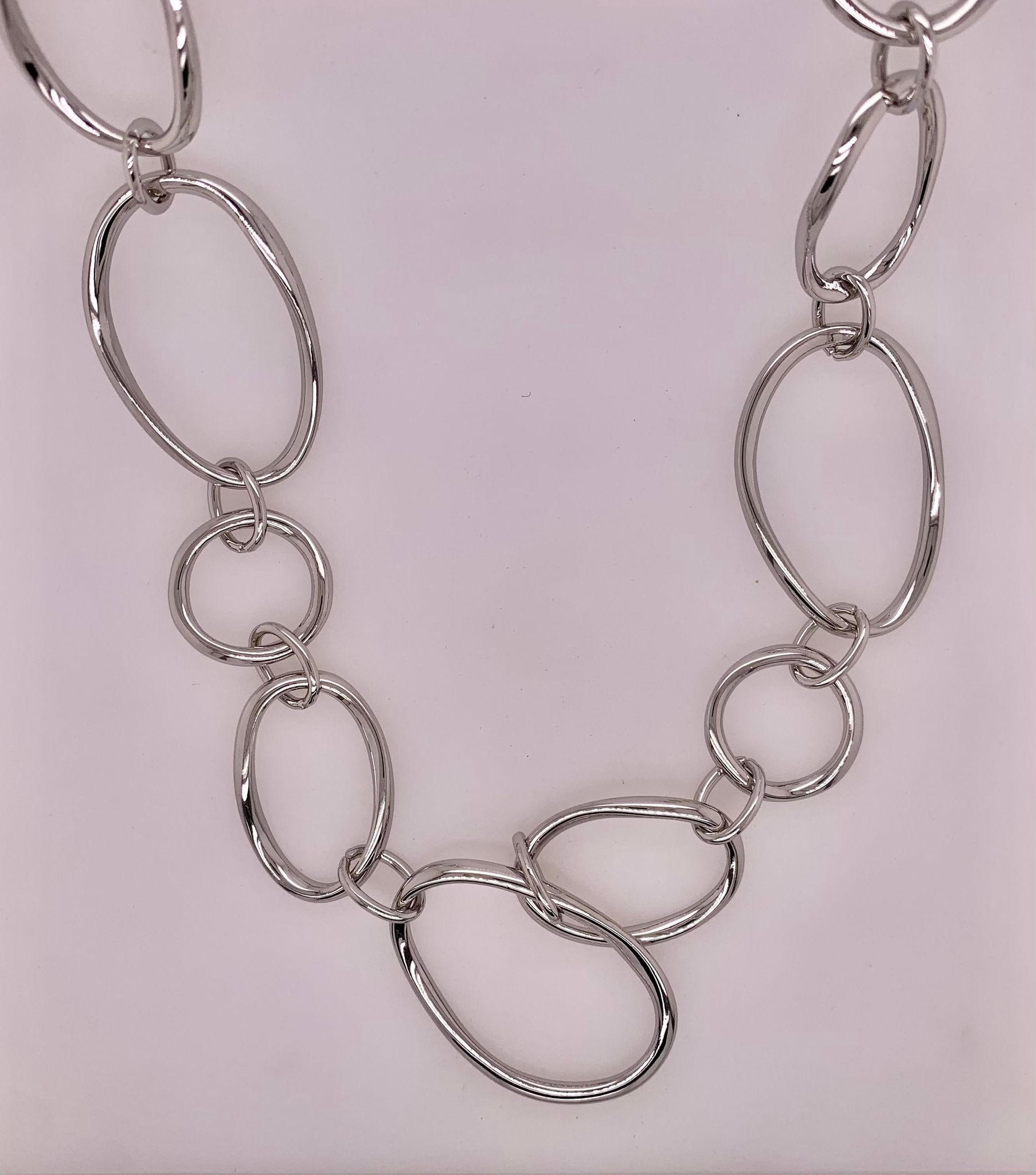 Light Silver Tone Necklace