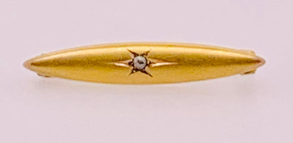 Gold Filled Diamond Estate Beauty Pin