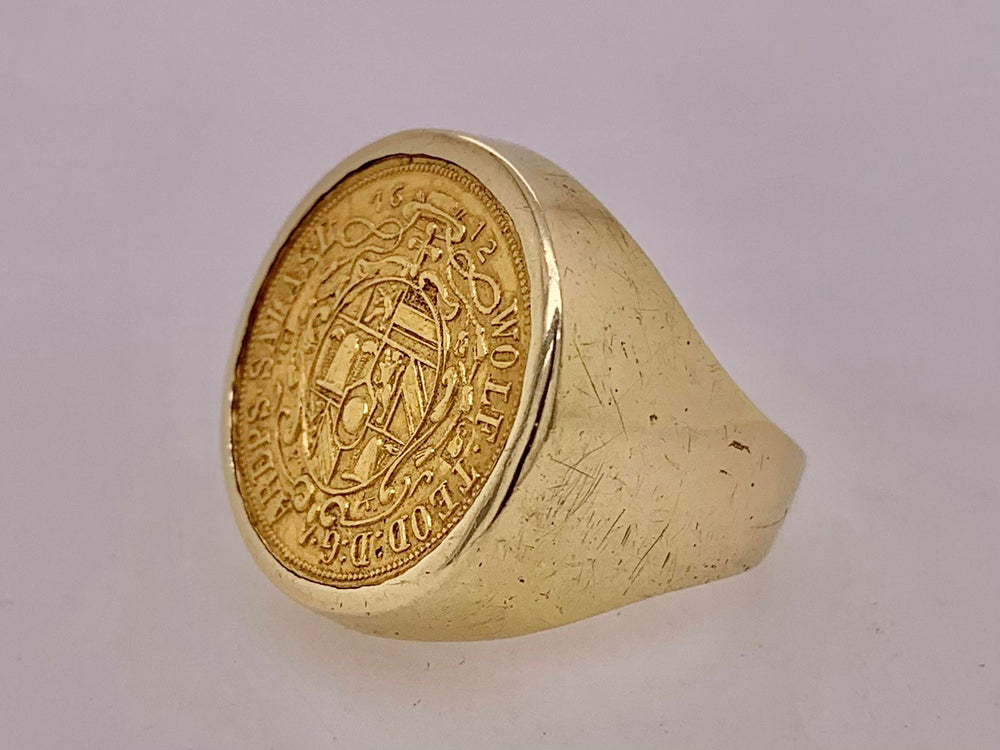 Vintage 1/4 Ducat Coin Ring