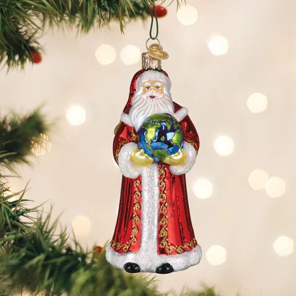 Old World Christmas World Peace Santa Ornament