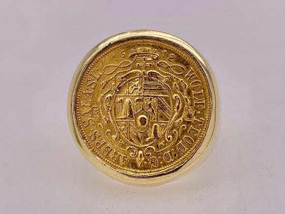 Vintage 1/4 Ducat Coin Ring