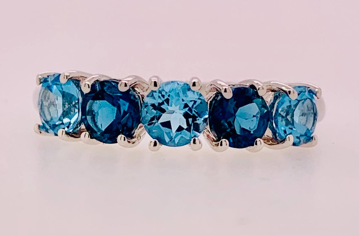 10K Blue Topaz Ring