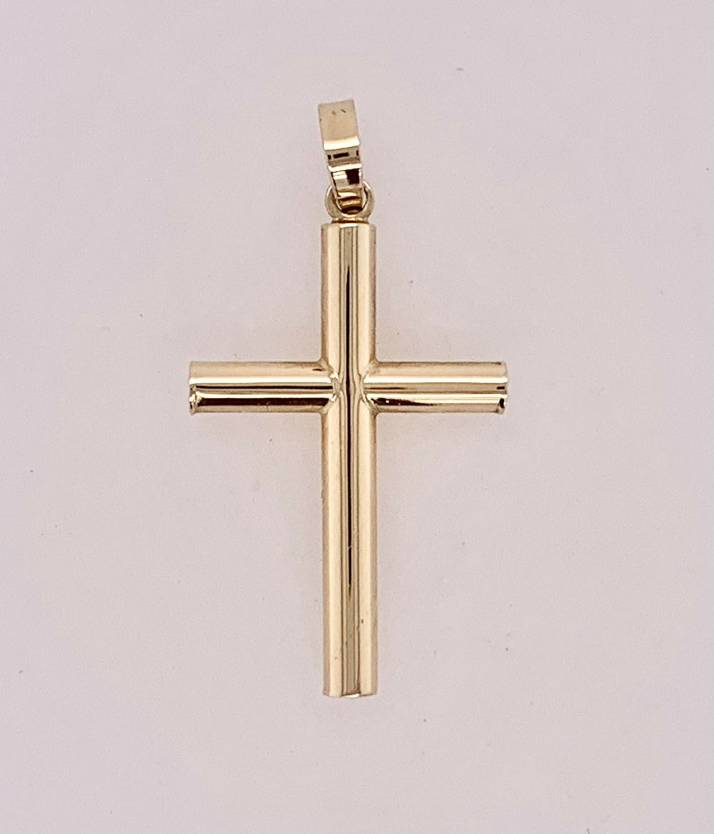 14K Yellow Cross Pendant