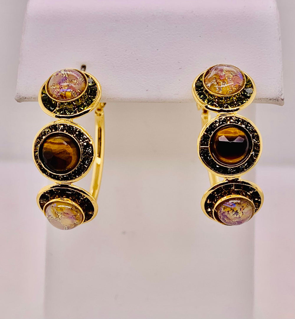 Sorrelli Three Circle Hoop Earrings