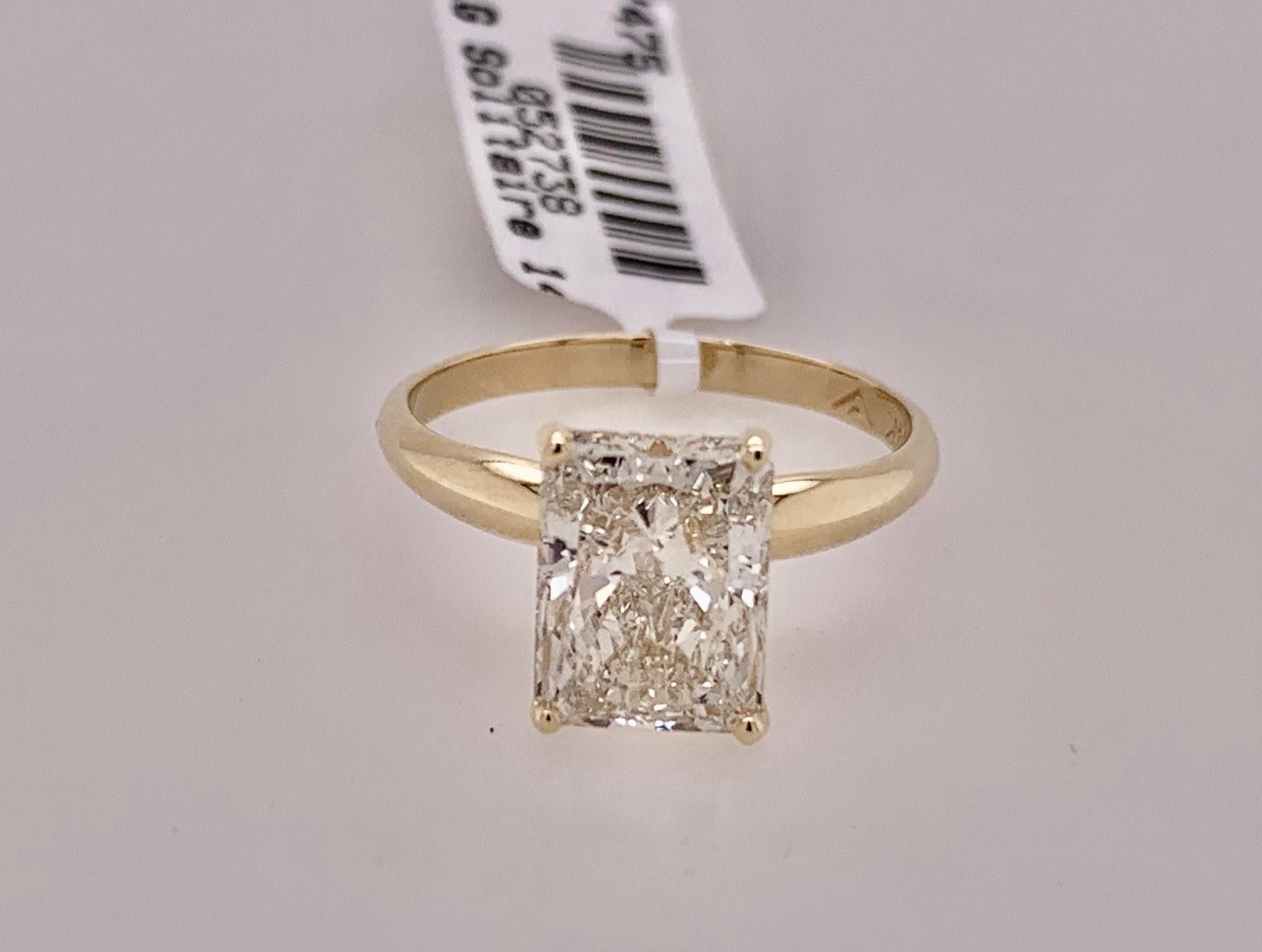 14K LAB Diamond Solitaire Ring