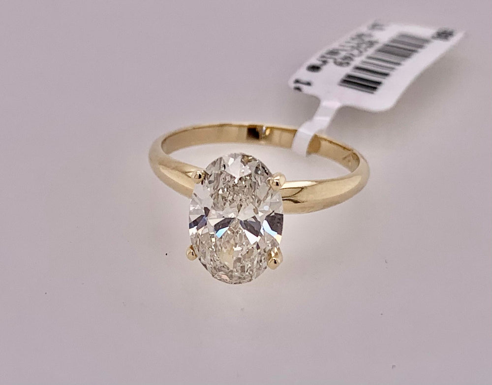 14K LAB Diamond Solitaire Ring