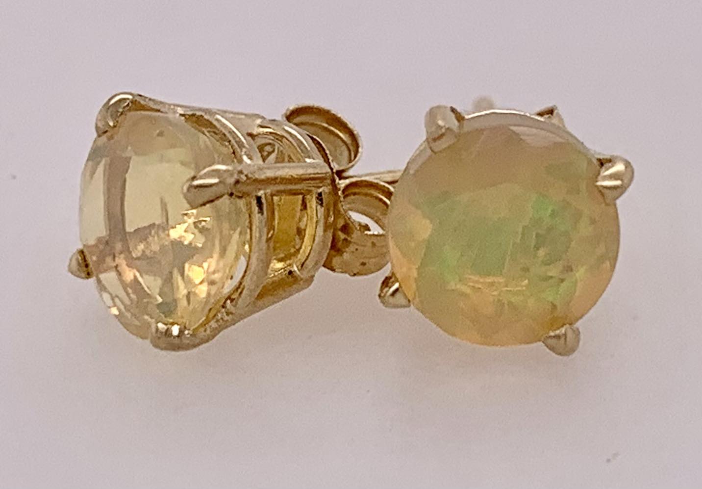 14K Ethiopian Opal Earrings