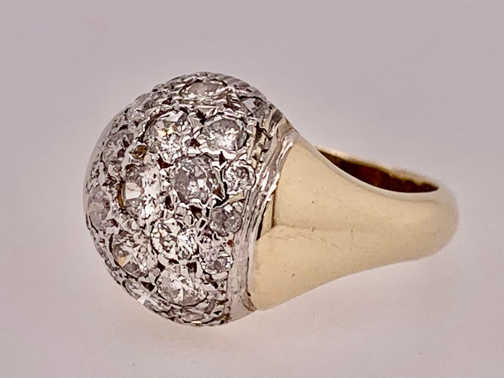 Estate 14K Diamond Dome Ring