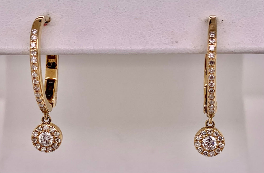 14K Diamond Dangle Earrings