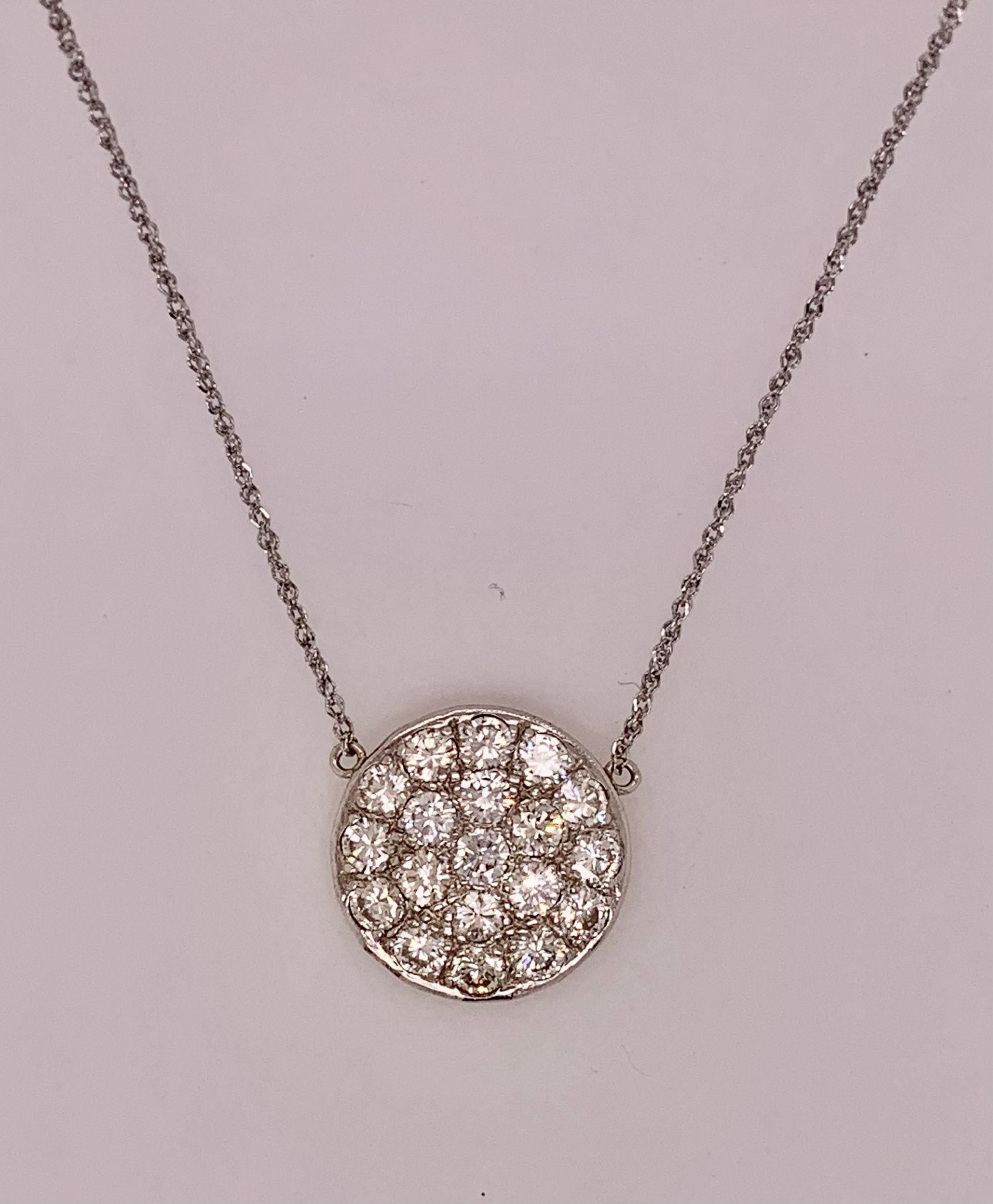 Estate Diamond Circle Necklace