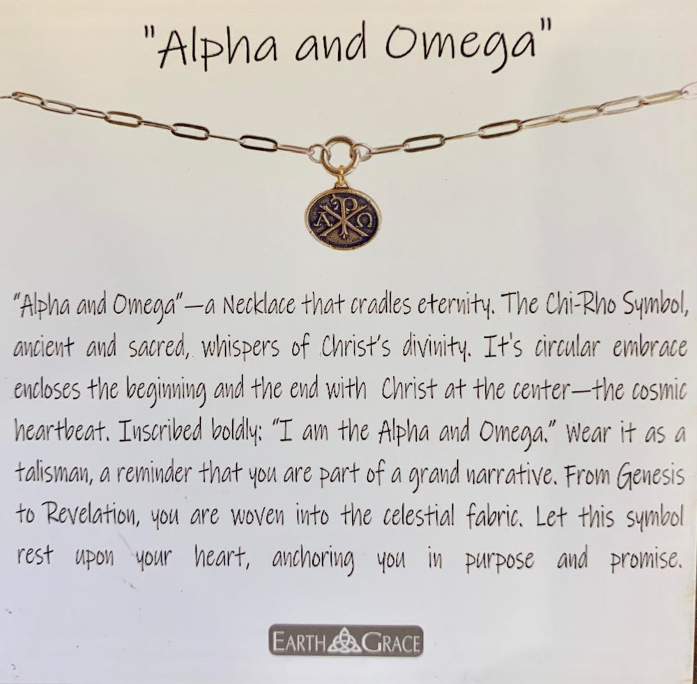 Earth Grace Artisan Jewelry Alpha and Omega Necklace.