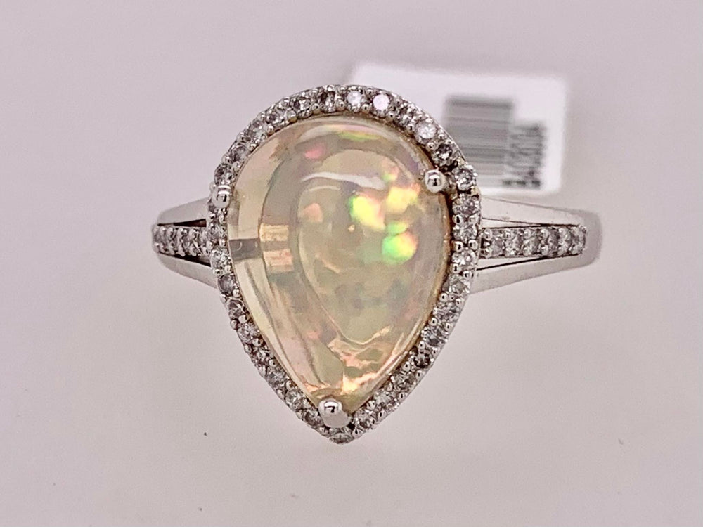 14K Opal & Diamond Ring