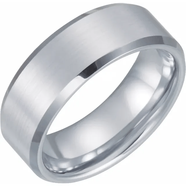 White Tungsten Band