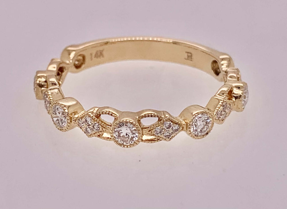 14K Gold Diamond Band Ring