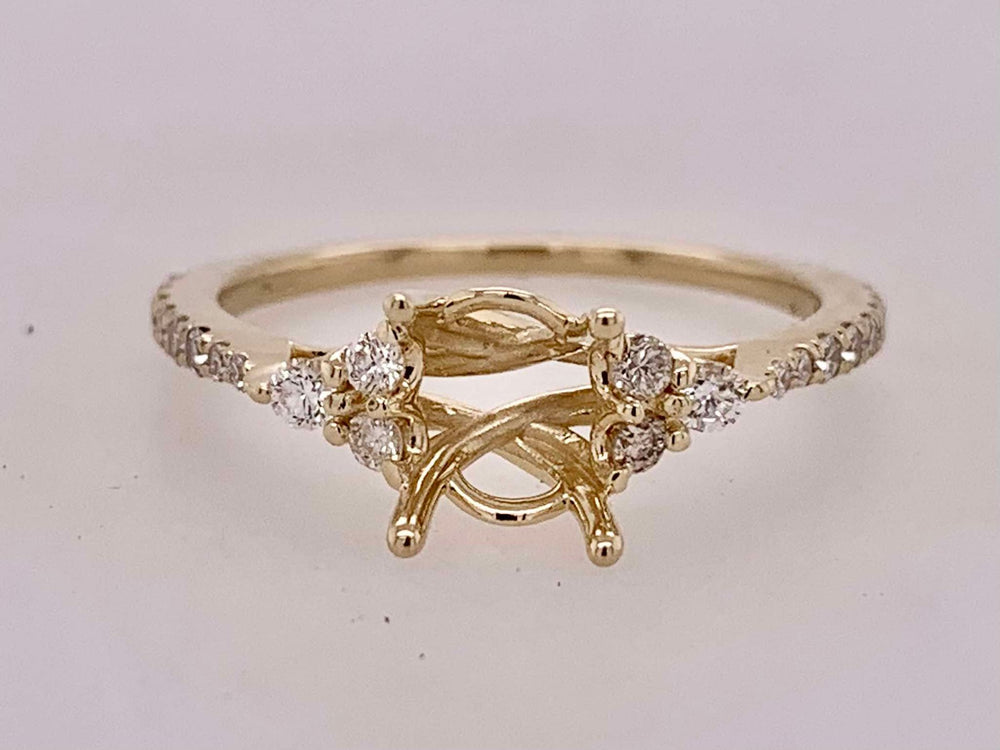 14K Diamond Semi-Mount Engagement Ring