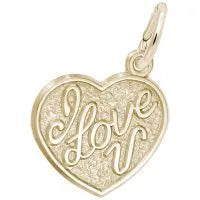 Sterling Silver I Love U Heart Charm